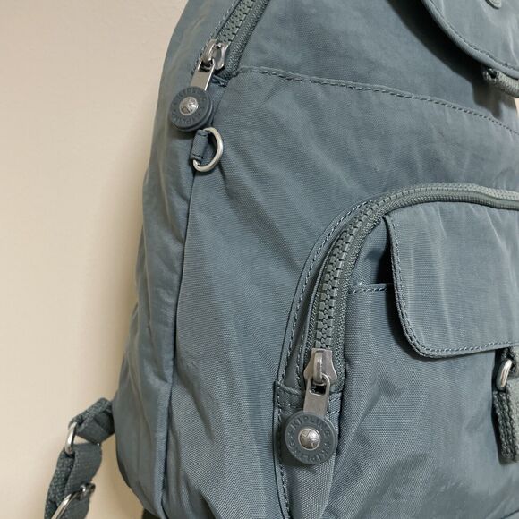 Kipling Backpack Queenie Mystic Blue Travel Carry On nylon knapsack - Picture 6 of 12